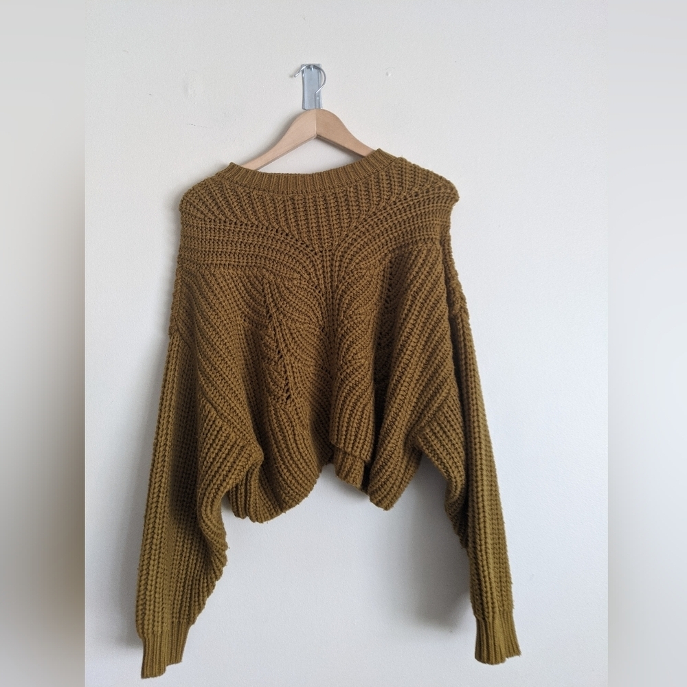 Topshop Green Off-the-Shoulder Sweater 14